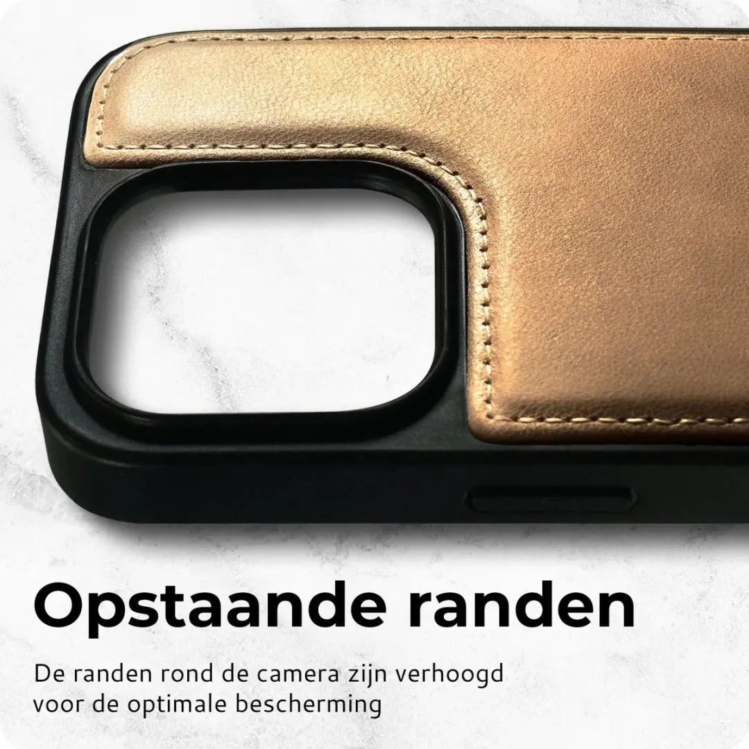 Rosso Elite 173747 Hoesje iPhone 15 Pro - Lichtbruin - 3 Pasjes