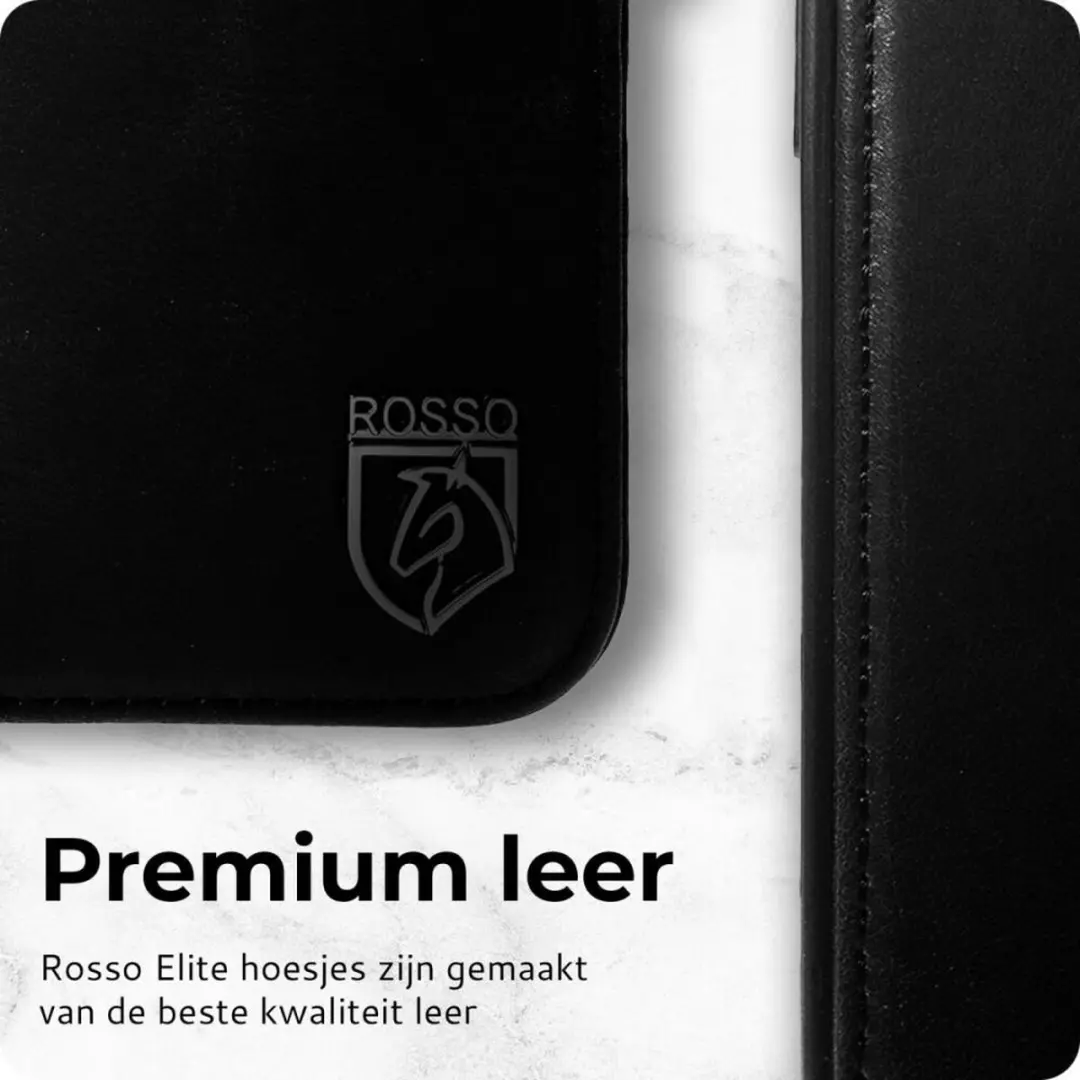 Rosso Elite 177344 Hoesje Samsung Galaxy S24 Ultra - MagSafe - 3 Pasjes - Zwart