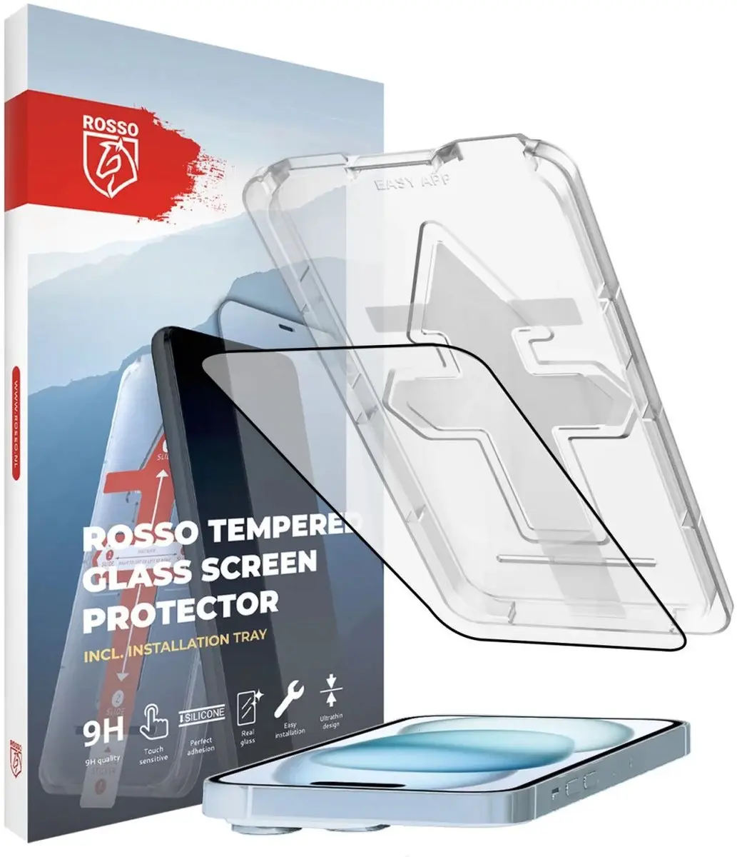 Rosso Glasbeschermer iPhone 15