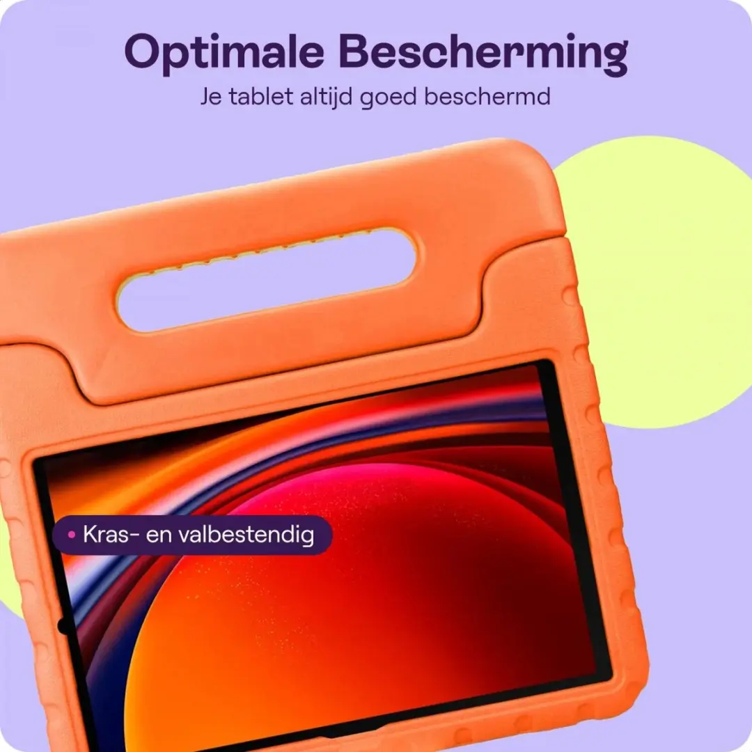 HappyCase Kinder Tablethoes Samsung Galaxy Tab S9 - 11 Inch - Oranje