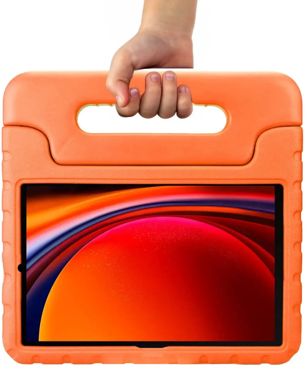 HappyCase Kinder Tablethoes Samsung Galaxy Tab S9 - 11 Inch - Oranje