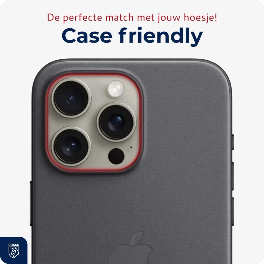 Rosso Camera Lens Protector Apple iPhone 15 Pro/Pro Max - Glas - Transparant