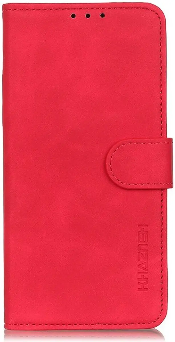 Khazneh Motorola Edge 40 Hoesje Retro Wallet - Rood - afbeelding 6 van 6
