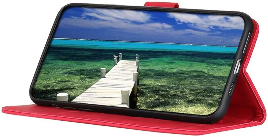 Khazneh Motorola Edge 40 Hoesje Retro Wallet - Rood