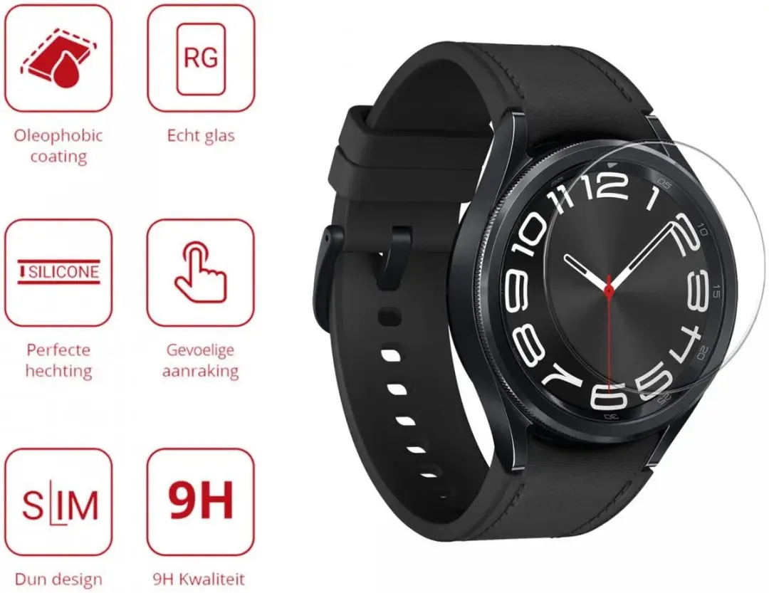 Rosso Screenprotector Samsung Galaxy Watch 6 Classic 47mm - Transparant