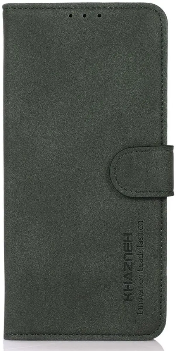 Khazneh Motorola Edge 40 Hoesje Retro Wallet - Groen