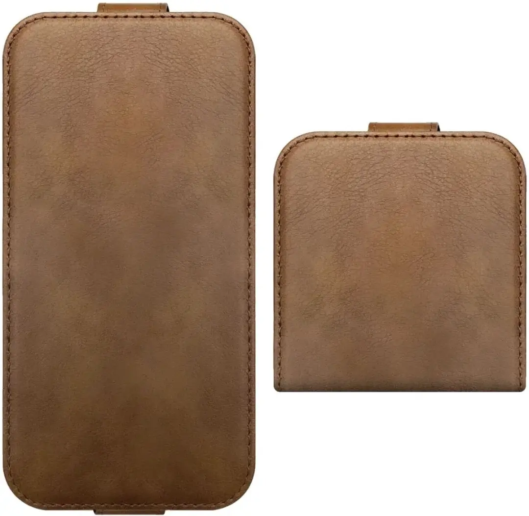 Rosso Element Book Case Wallet Z Flip 5 - 3 Pasjes - Bruin