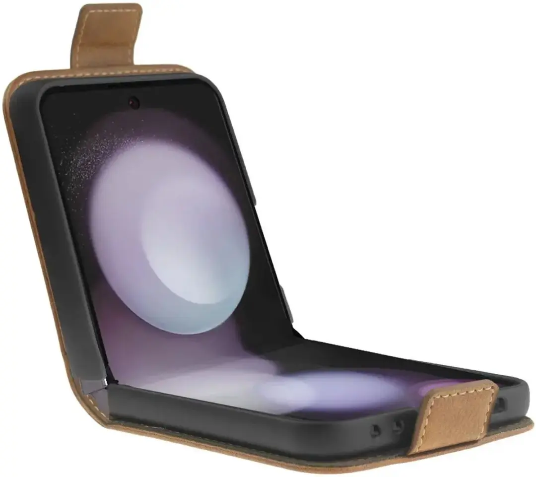 Rosso Element Book Case Wallet Z Flip 5 - 3 Pasjes - Bruin