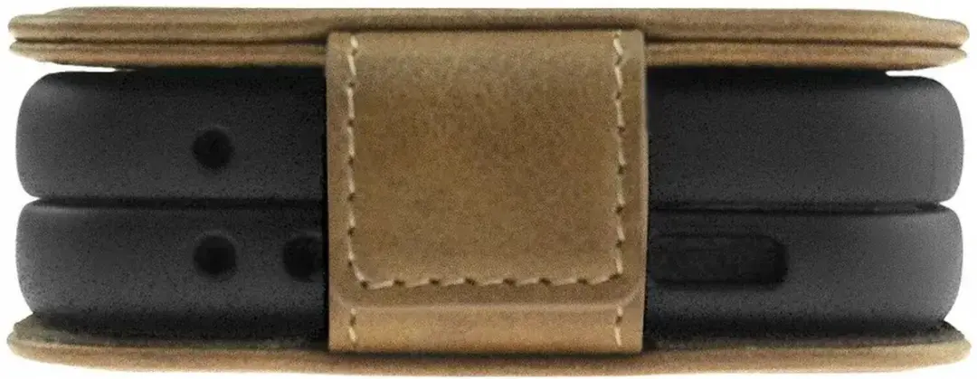 Rosso Element Book Case Wallet Z Flip 5 - 3 Pasjes - Bruin