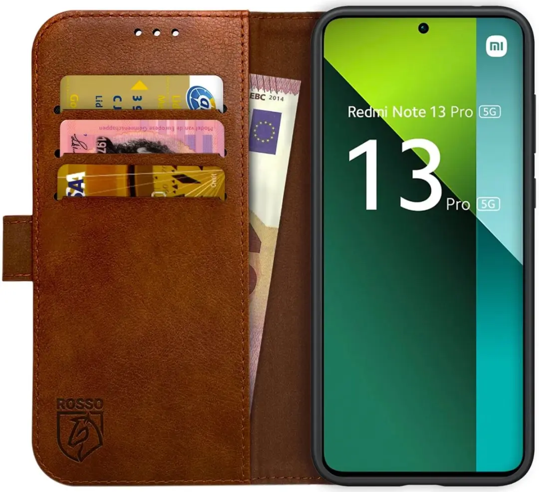 Rosso Element Book Case Wallet Hoesje Geschikt voor Xiaomi Redmi Note 13 Pro 5G