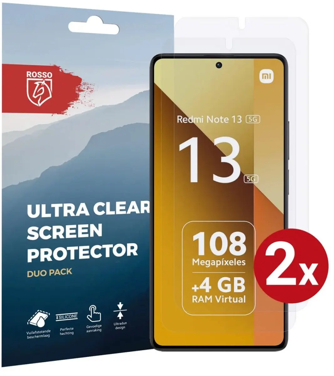 Rosso Screen Protector Ultra Clear voor Xiaomi Redmi Note 13 5G