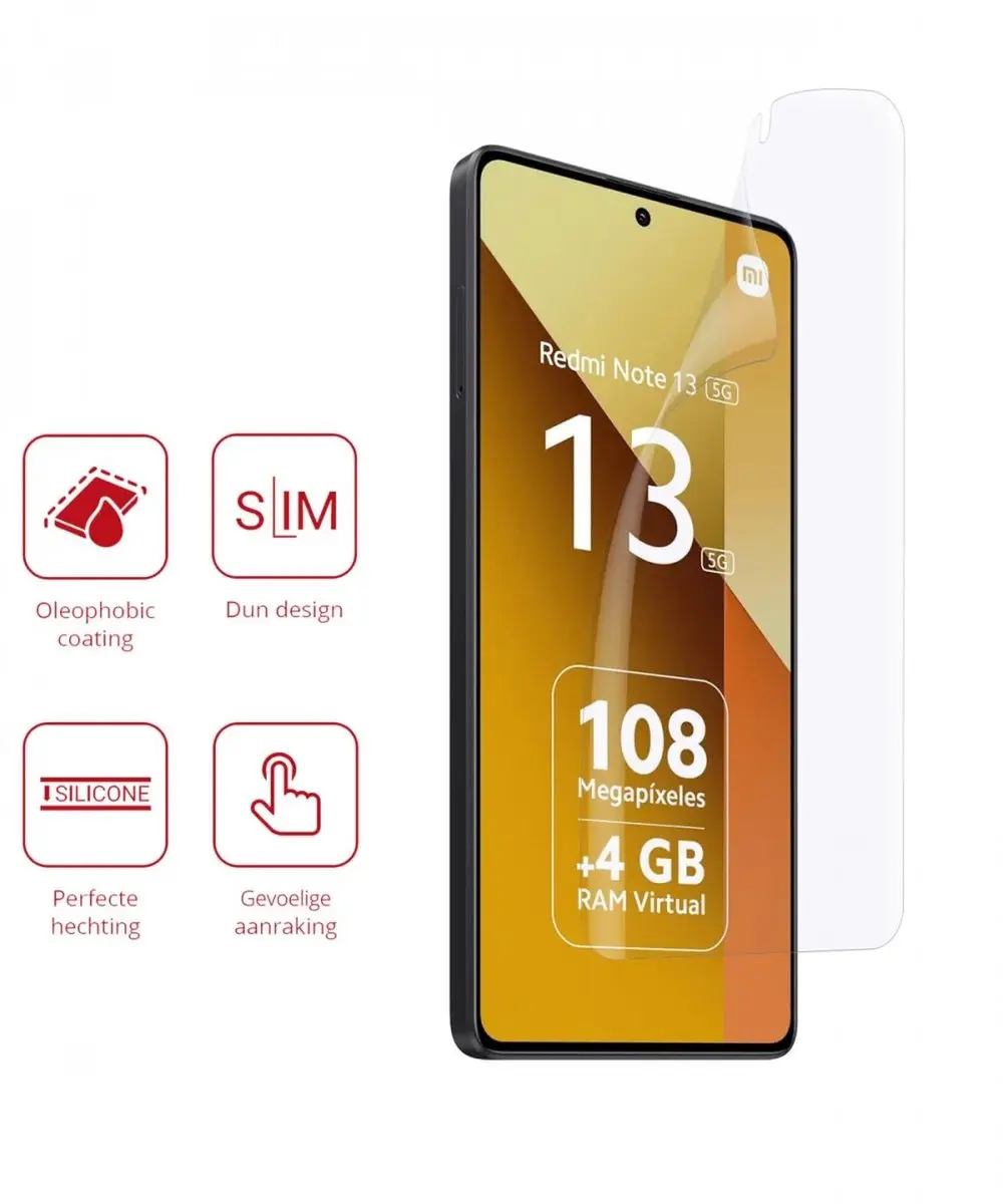 Rosso Screen Protector Ultra Clear voor Xiaomi Redmi Note 13 5G - 2 Stuks