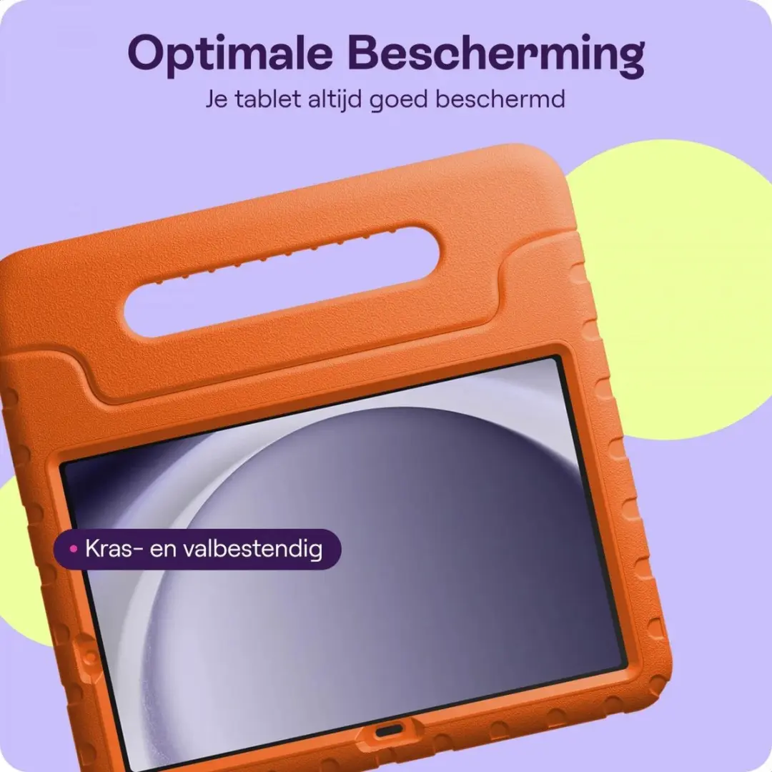 HappyCase Kinder Tablethoes Samsung Galaxy Tab A9 - 11" - Oranje - afbeelding 6 van 6