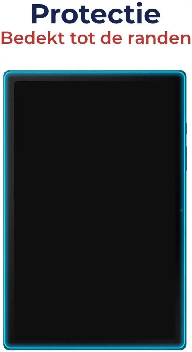 Rosso Screenprotector 182573 - Samsung Galaxy Tab A9 - Gehard Glas - Transparant/Red