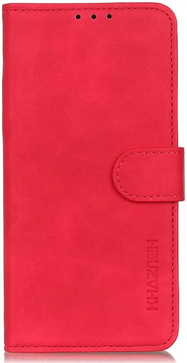 Khazneh Oppo A38 Hoesje Retro Wallet - Rood - afbeelding 6 van 6