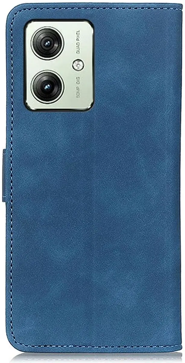 Khazneh Moto G54 Retro Wallet Hoesje - Blauw