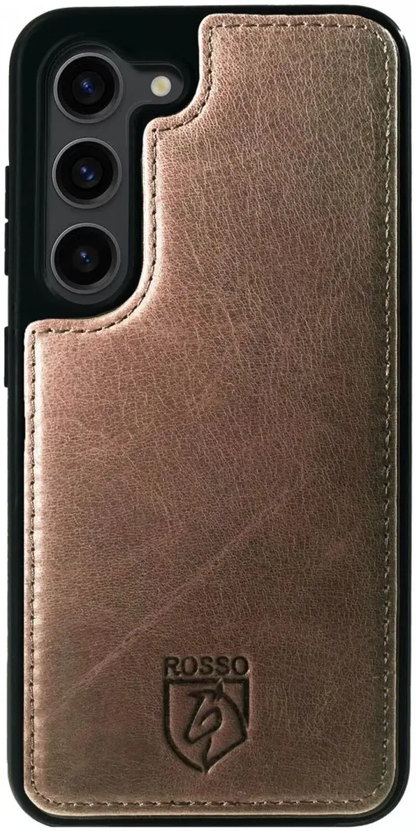 Rosso Elite 184379 Hoesje Samsung Galaxy S22 - Echt Leer Bruin