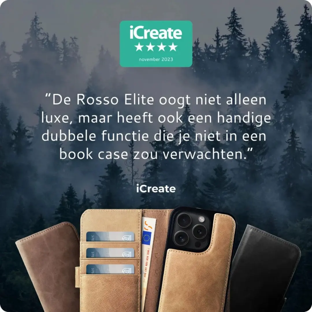 Rosso Elite Hoesje Samsung Galaxy S23 Ultra - Lichtbruin - 3 Pasjes