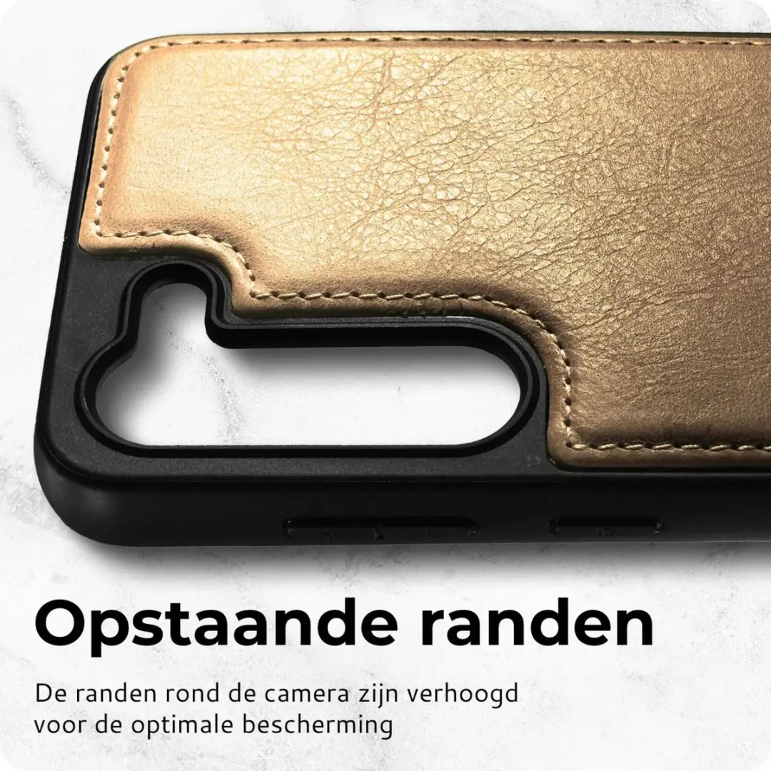 Rosso Elite Hoesje Samsung Galaxy S23 Ultra - Lichtbruin - 3 Pasjes