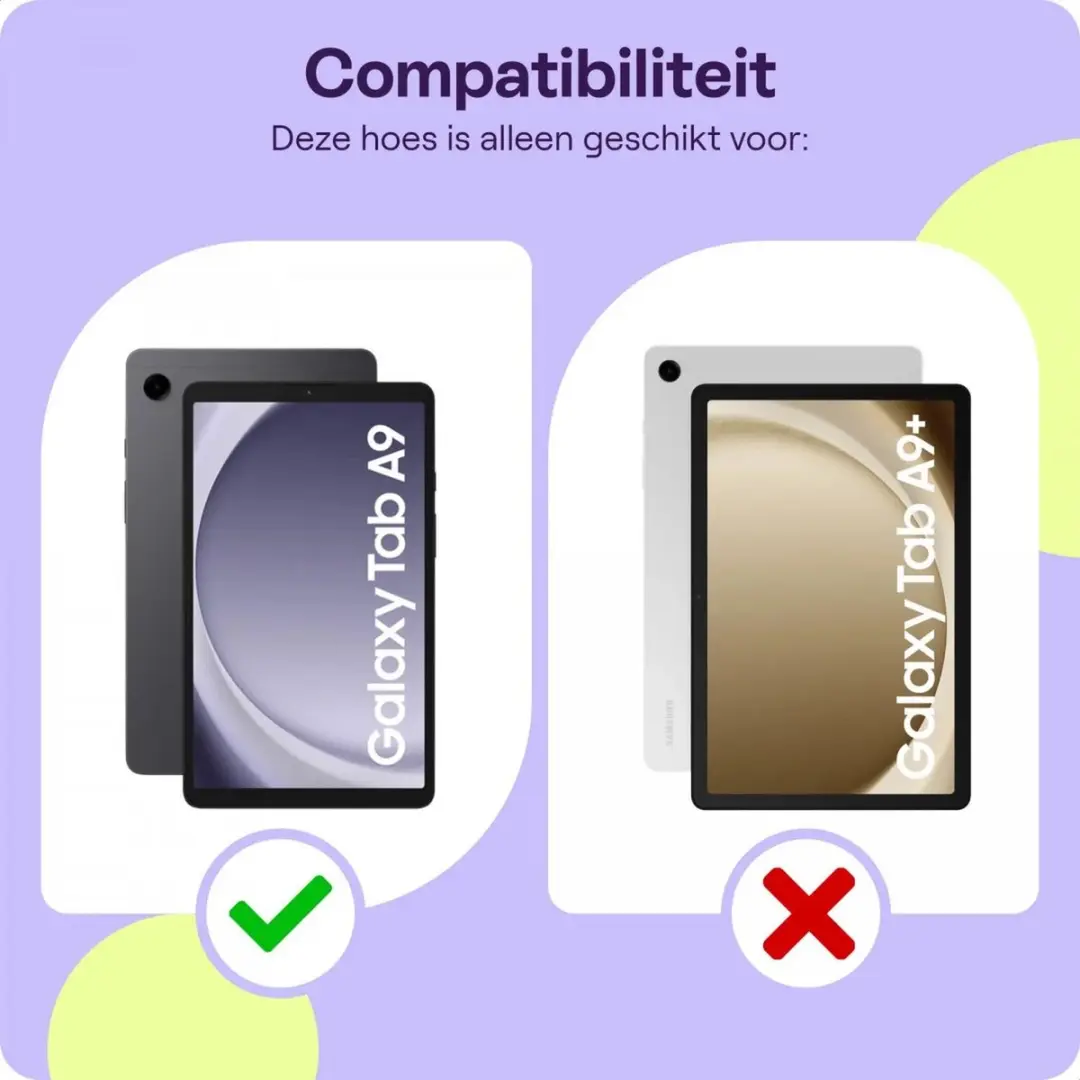 HappyCase Candy+ Kinderhoes Samsung Galaxy Tab A11/A9 - Paars