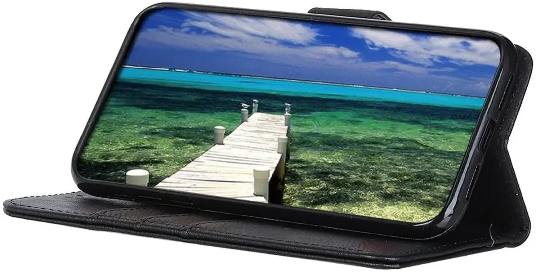 Khazneh Oppo A58 Hoesje Portemonnee - 3 Pasjes - Zwart