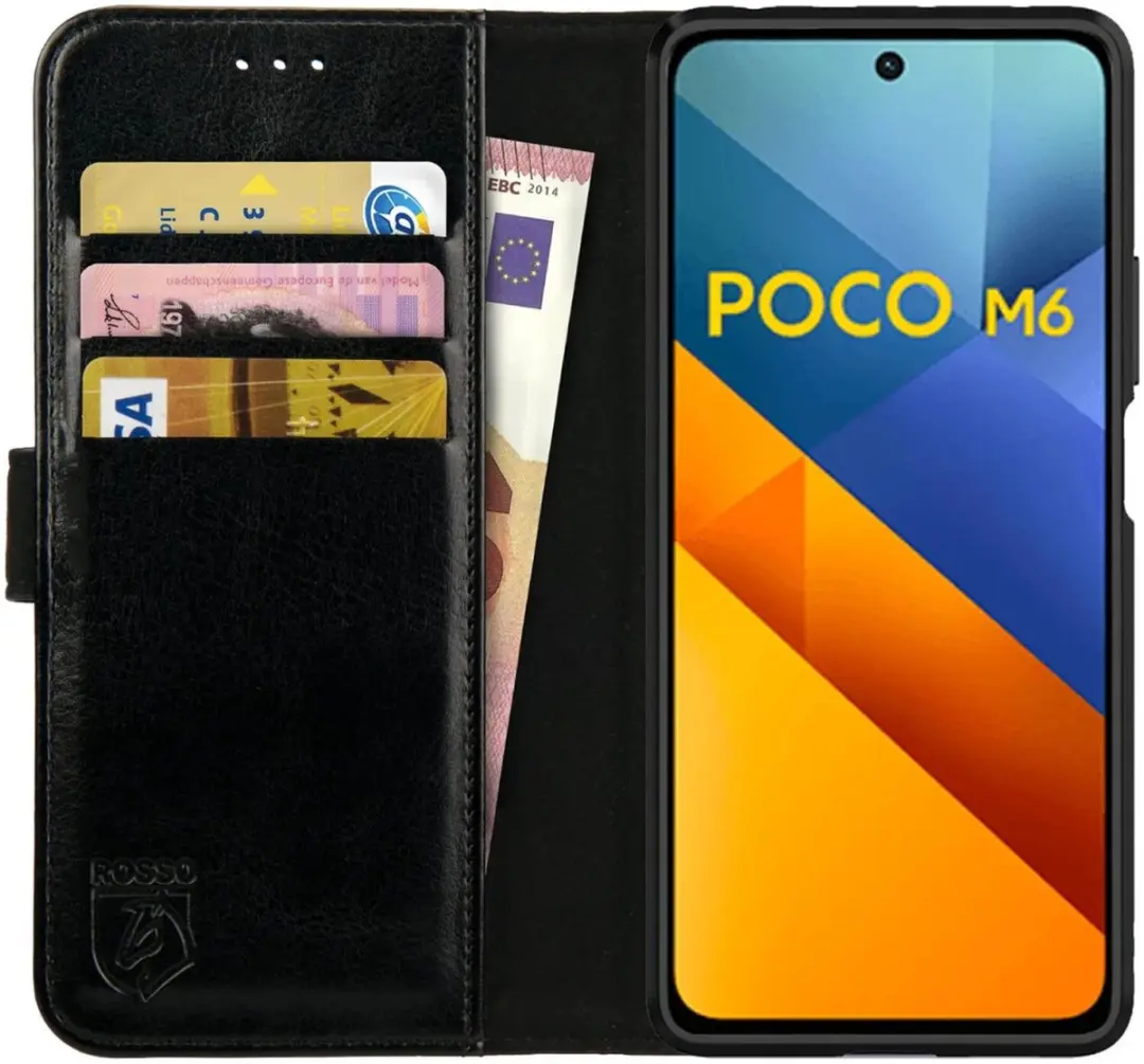 Rosso Element Book Case Wallet Hoesje Geschikt voor Xiaomi Redmi 13 4G / Poco M6
