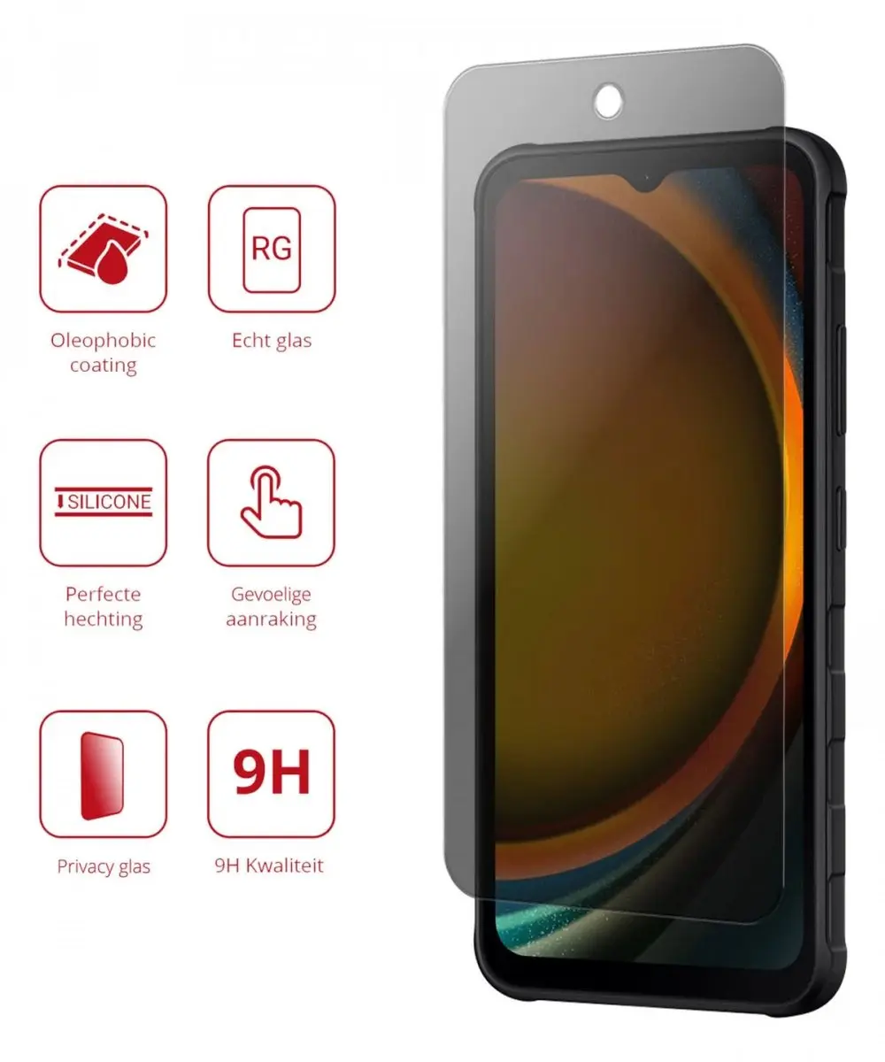 Rosso Privacy Screen Protector Samsung Galaxy Xcover 7 - 9H Glas