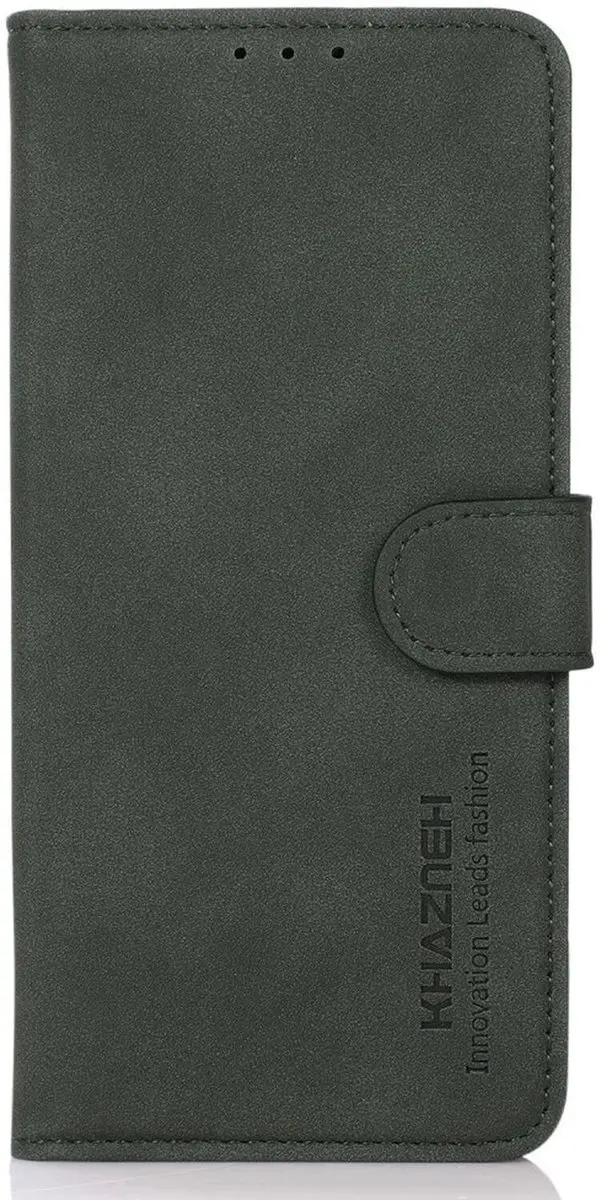 Khazneh Oppo A58 Hoesje Retro Wallet - Groen