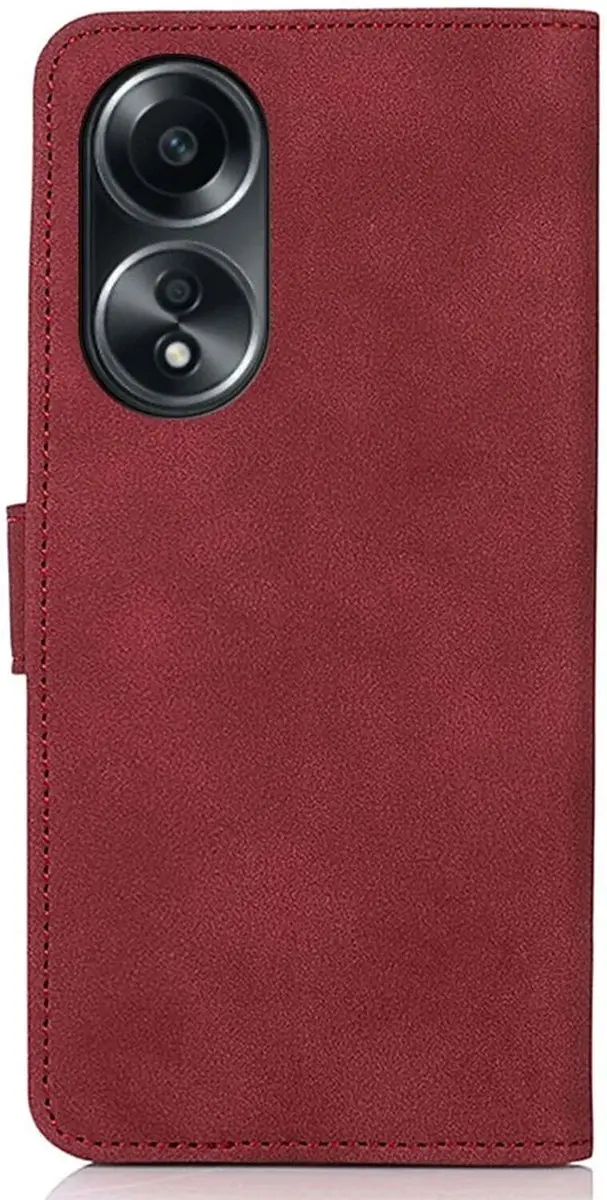 Khazneh Oppo A58 Wallet Hoesje - Rood