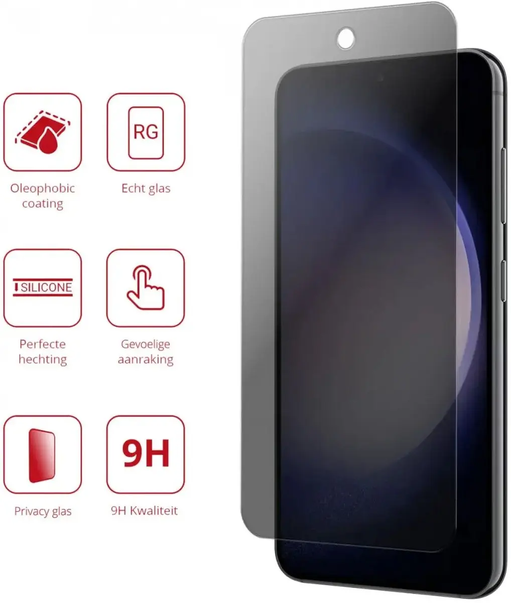 Rosso Privacy Screen Protector Samsung Galaxy S23+ - 9H Glas