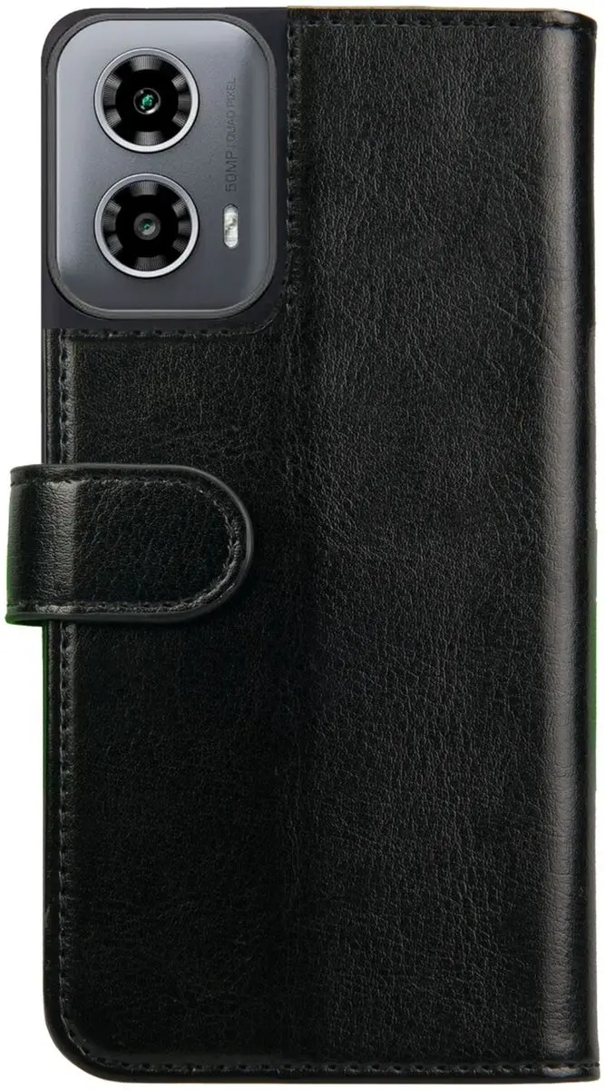 Rosso Element Wallet Book Case Moto G24 Power - 3 Pasjes - Zwart