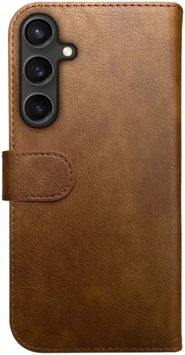 Rosso Element Wallet Book Case Samsung Galaxy S24 FE - 3 Pasjes - Bruin