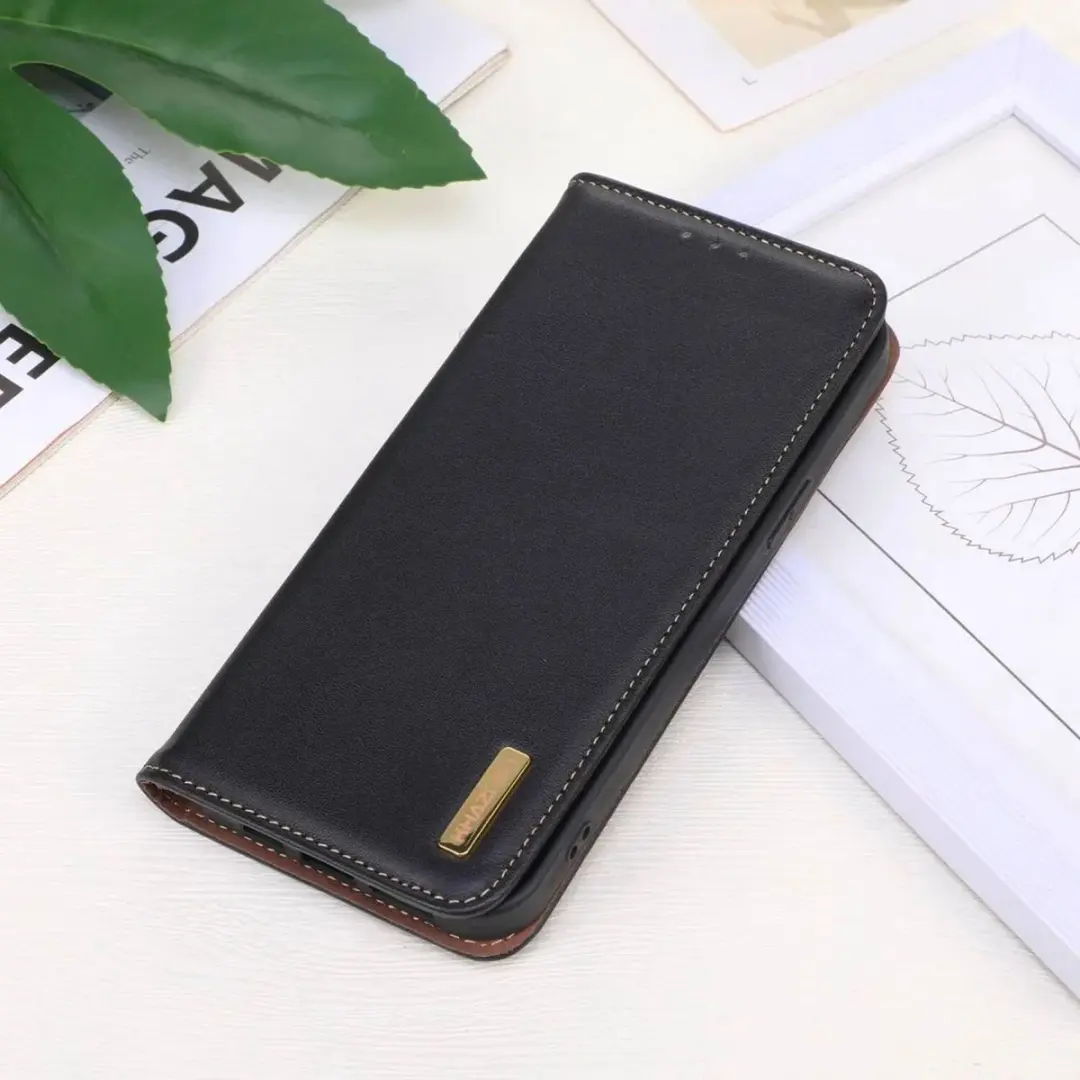 Khazneh Hoesje Xiaomi 14 Ultra - RFID Bescherming - Echt Leer Zwart