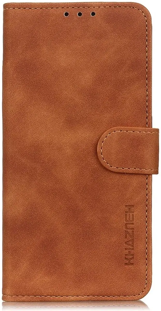 Khazneh Hoesje Samsung Galaxy A55 Retro Wallet - Bruin