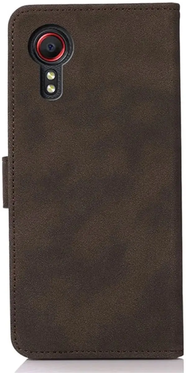 Khazneh Retro Wallet Book Case Samsung Galaxy Xcover 7 - Bruin