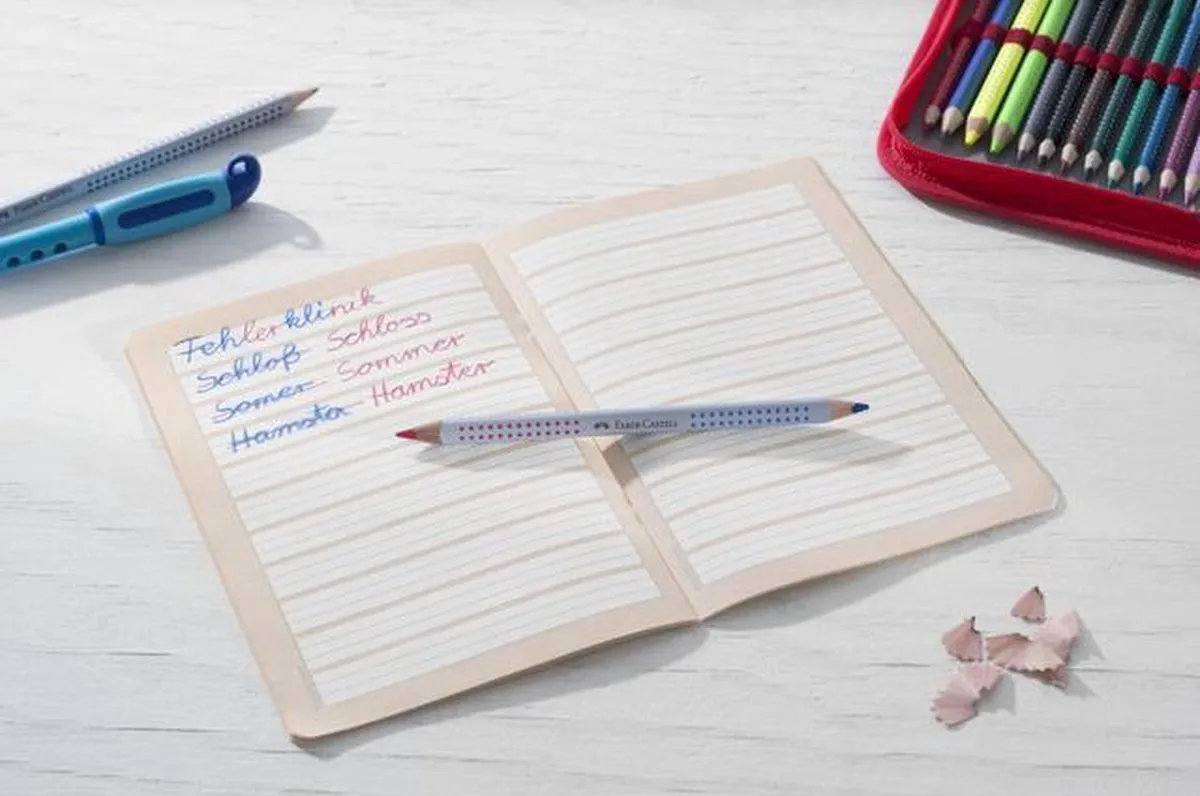 Faber-Castell Jumbo Grip Bicolor Kleurpotlood - Rood/Blauw