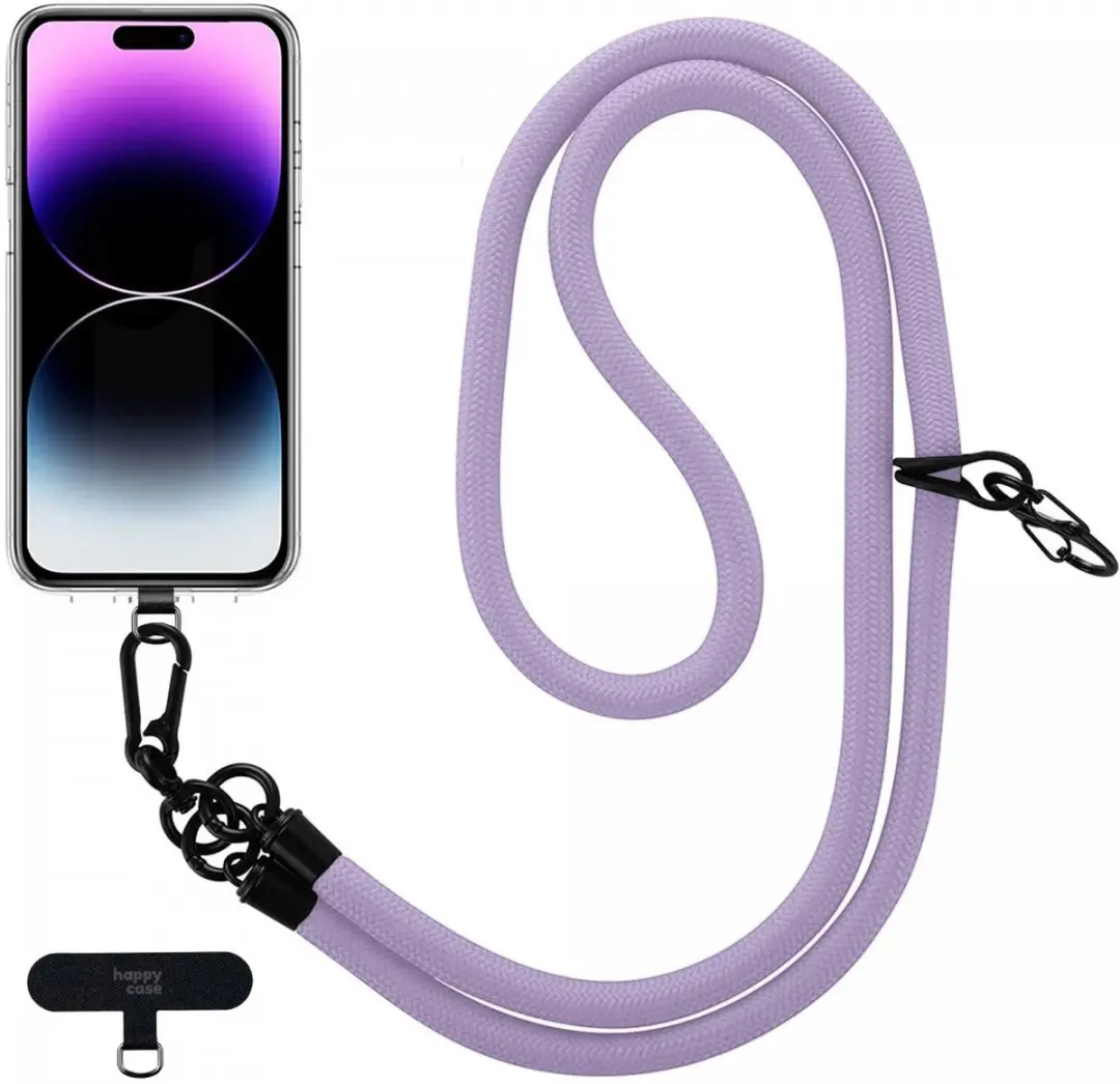 HappyCase Telefoonkoord Polsbandje 120cm - Paars - afbeelding 6 van 6