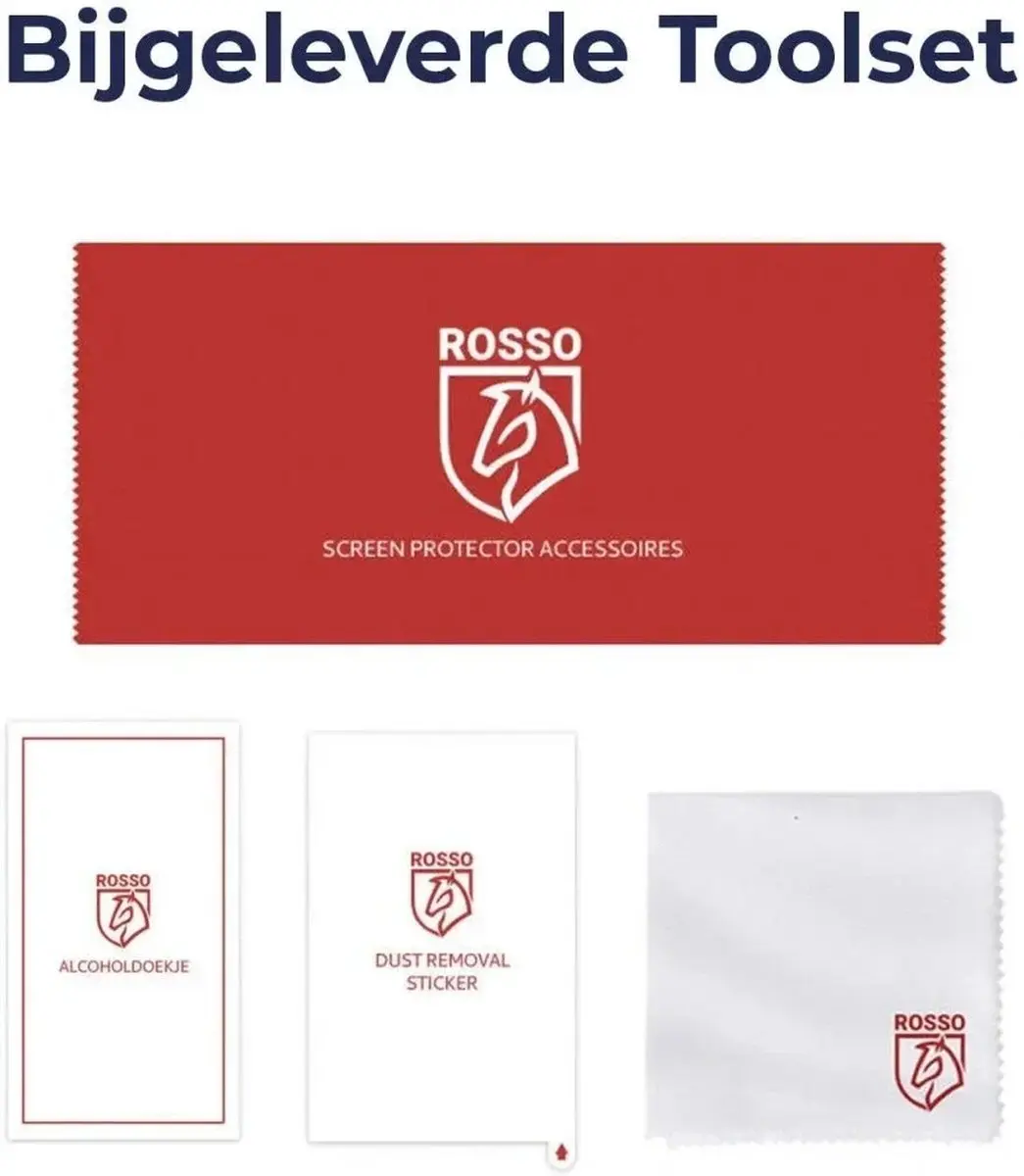 Rosso 197750 Screen Protector - Kobo Libra 2 - 9H Glas - Transparant/Red