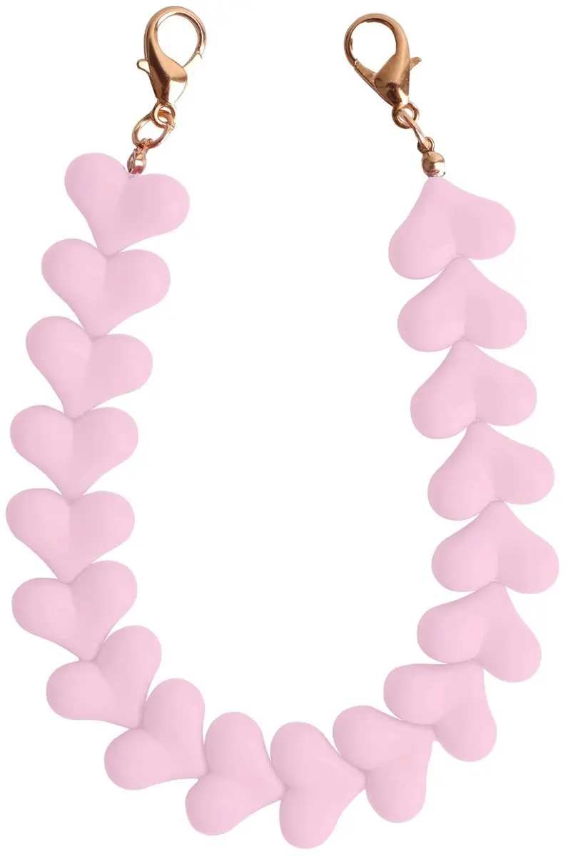 HappyCase Mykonos Universele Hartjes Armband Telefoonkoord (30CM) Roze