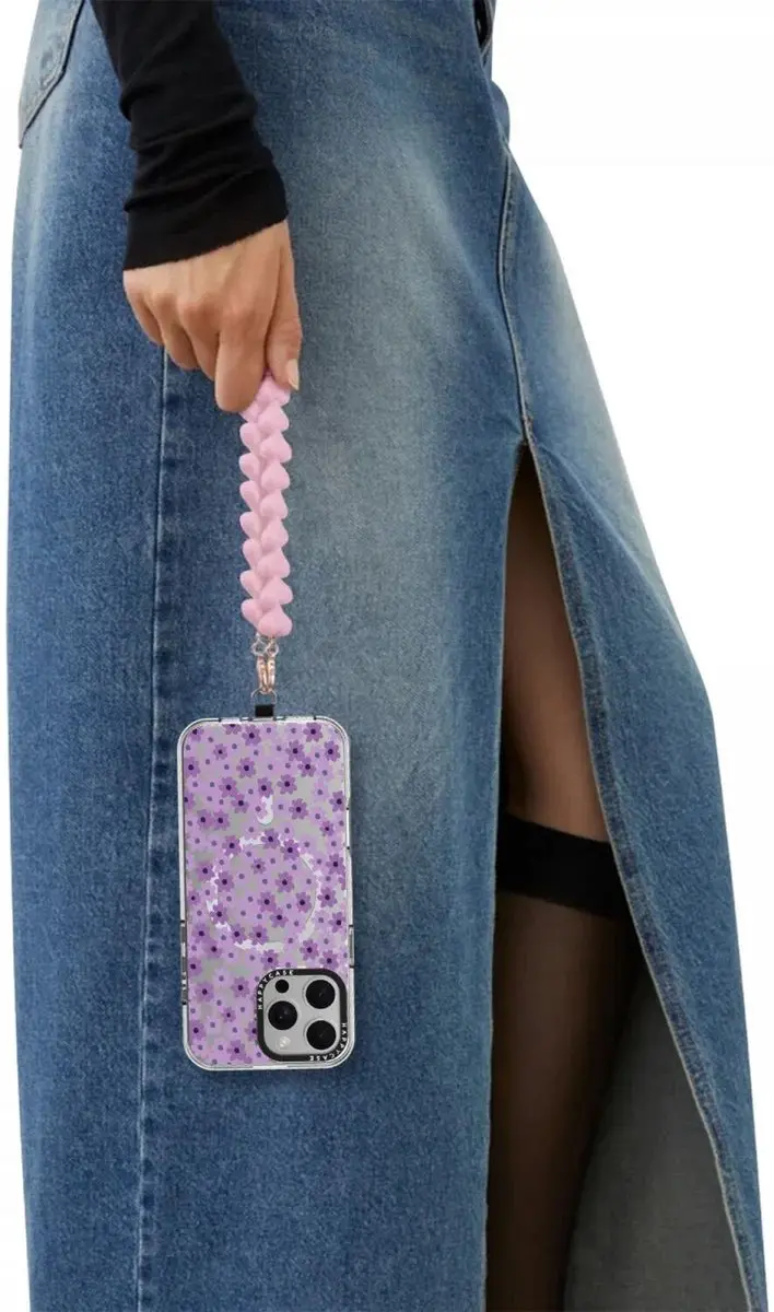 HappyCase Mykonos Hartjes Armband Telefoonkoord 30cm - Roze
