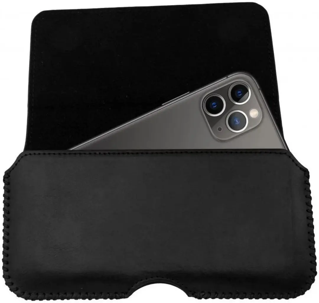 Rosso Deluxe Echt Leer Belt Case - MPN 200450 - Large - Zwart