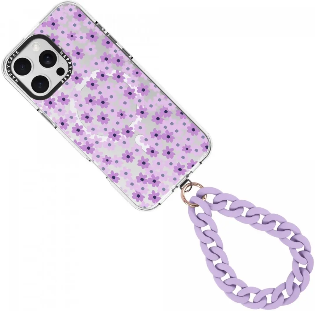 HappyCase Madeira Ketting Armband Telefoonkoord 30cm - Paars - afbeelding 6 van 6
