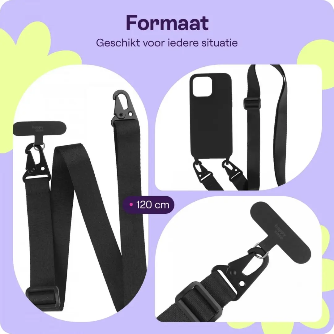 HappyCase Elba Keycord 120cm - Zwart