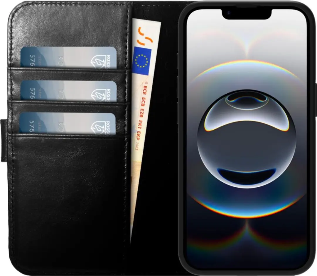 Rosso Elite 207036 Hoesje iPhone 16/17 - MagSafe - 3 Pasjes - Zwart