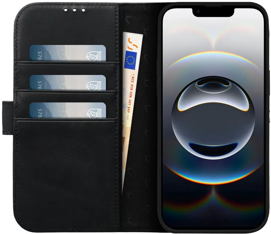 Rosso Elite 207036 Hoesje iPhone 16/17 - MagSafe - 3 Pasjes - Zwart