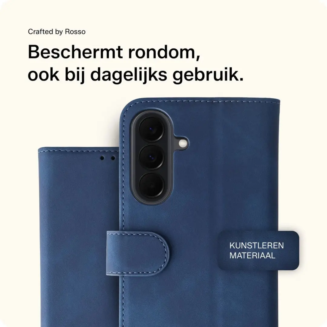 Rosso Element Wallet Book Case Samsung Galaxy A36 - 3 Pasjes - Blauw