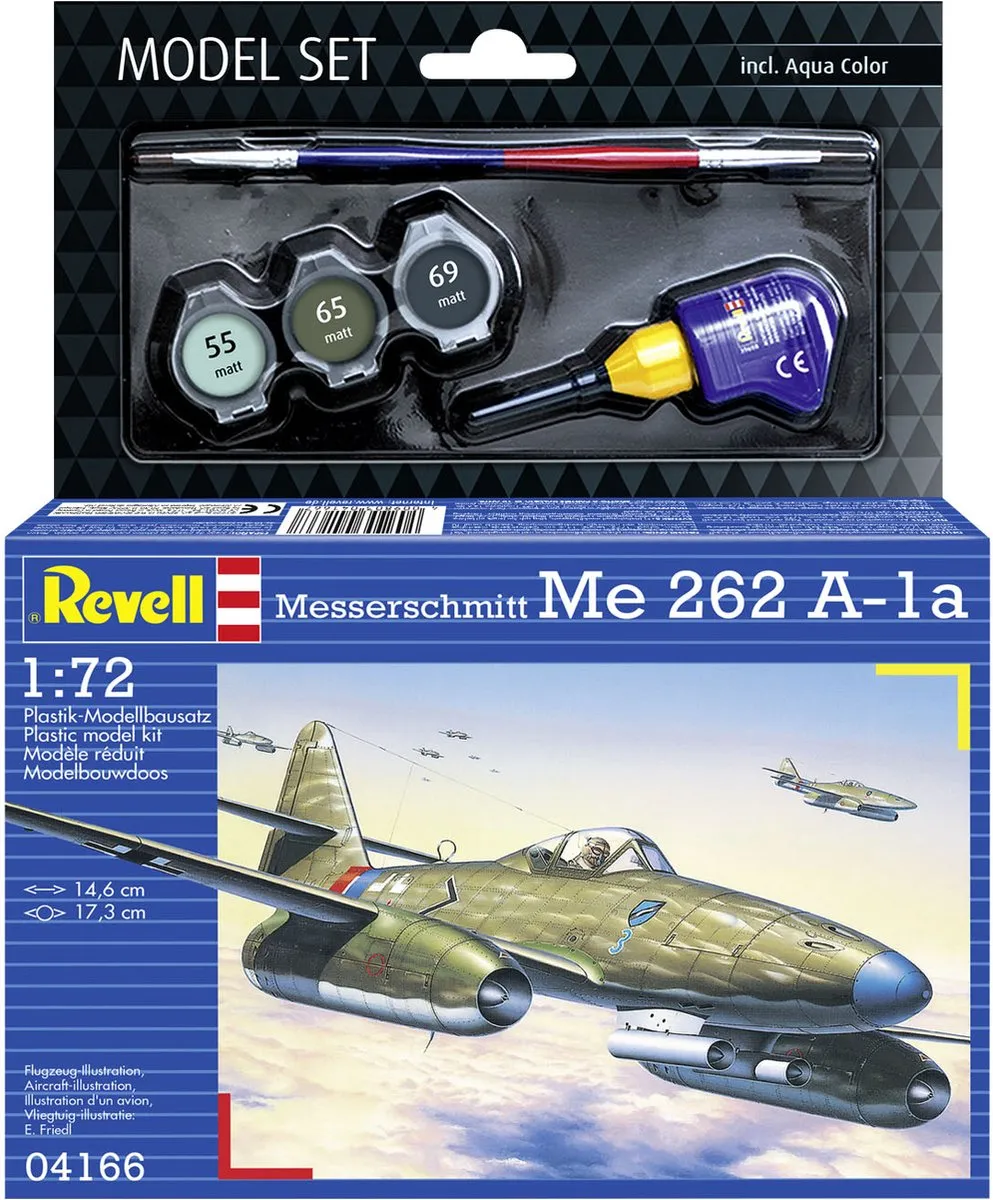 Revell Modelbouwpakket Militaire voertuigen - 64166 Messerschmitt Me 262 A1a - Model Set Plastic - 1:72 - Modelbouw