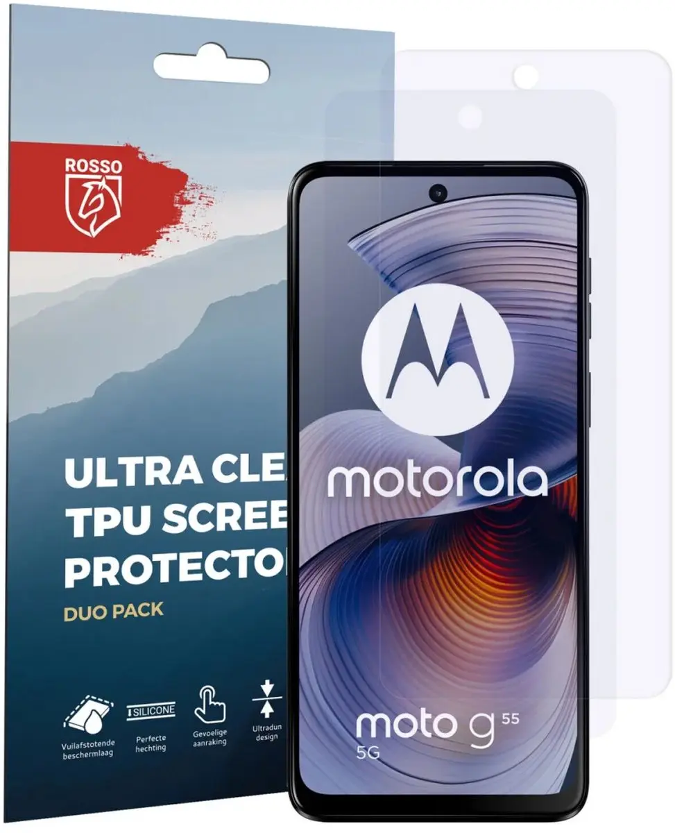 Rosso Screen Protector Motorola Moto G55 - 2 Stuks - Ultra Clear