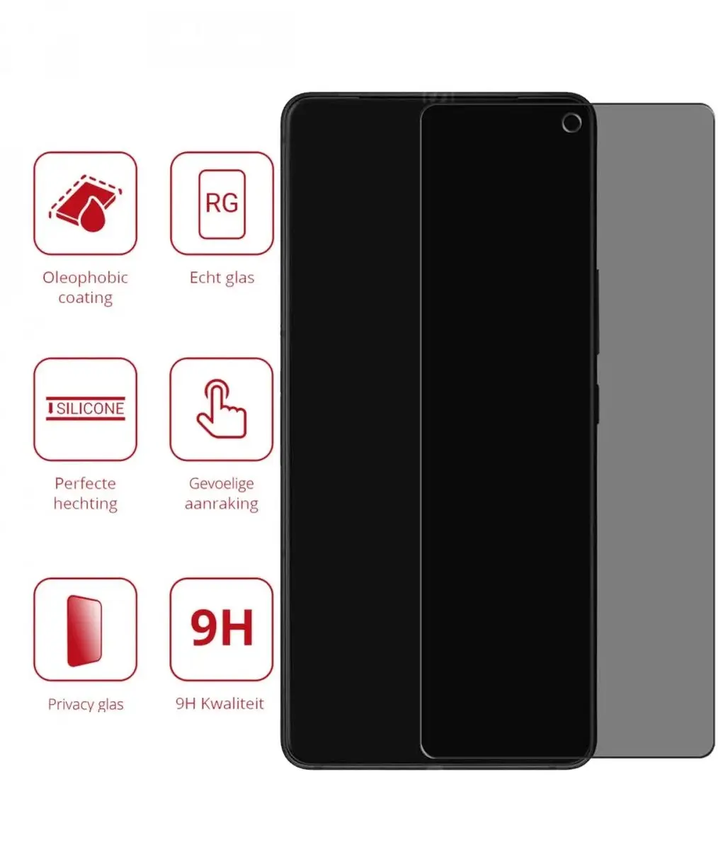 Rosso Privacy Screen Protector Asus ROG Phone 9/9 Pro - 9H Glas