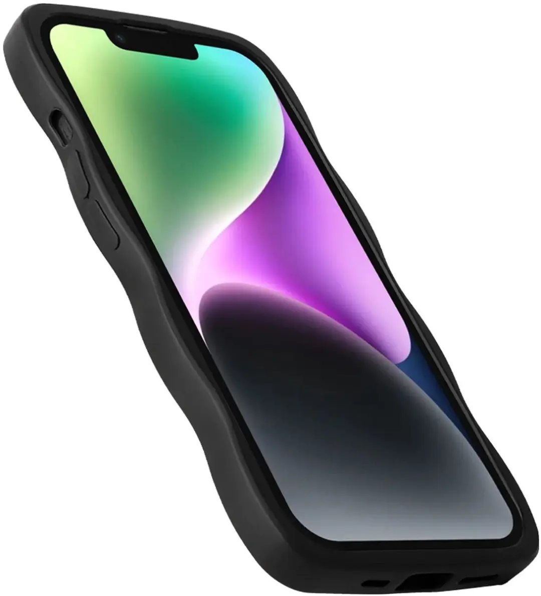 HappyCase Wavy Hoesje iPhone 14 - Zwart